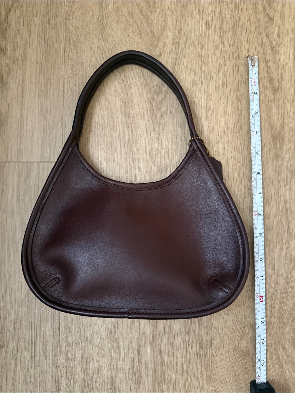 Vintage Coach Mini Ergo Hobo Shoulder Bag in Dark Mahogany Brown Leather - Picture 2 of 9